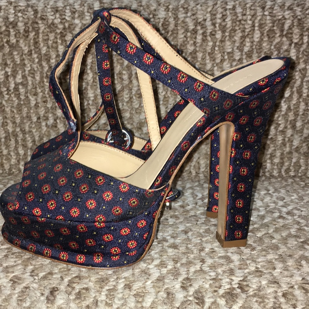 Zara Multicolor Patterned High Heels - image 2